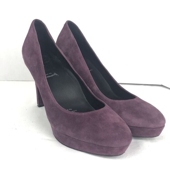 Rockport Janae Purple Suede Platform Heels Sz 10 - Picture 1 of 8